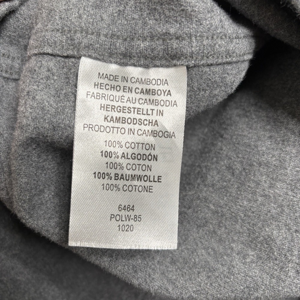 LEGENDARY WHITETAILS Flannel Shirt Mens XL Gray Heathered Corduroy Trim Shacket - Picture 6 of 13